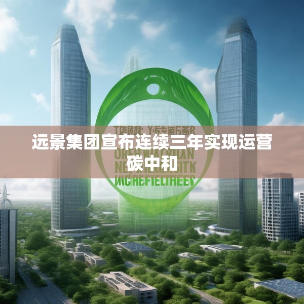 远景集团宣布连续三年实现运营碳中和