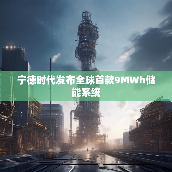 宁德时代发布全球首款9MWh储能系统