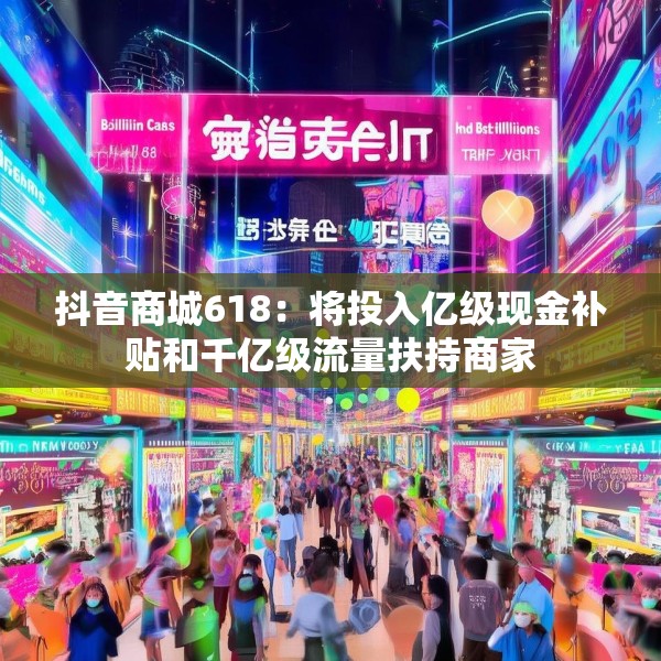 抖音商城618：将投入亿级现金补贴和千亿级流量扶持商家