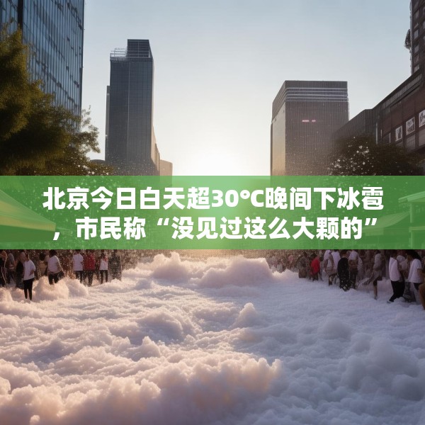 北京今日白天超30℃晚间下冰雹，市民称“没见过这么大颗的”
