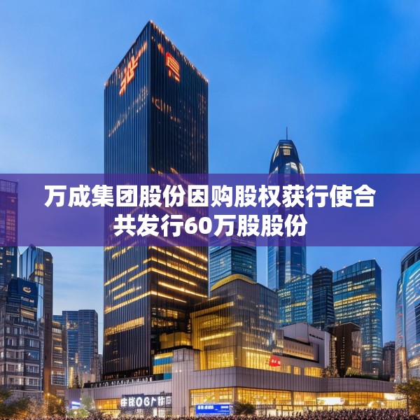 万成集团股份因购股权获行使合共发行60万股股份