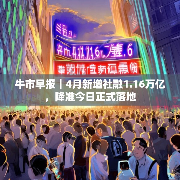 牛市早报｜4月新增社融1.16万亿，降准今日正式落地
