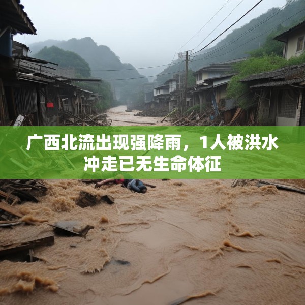 广西北流出现强降雨，1人被洪水冲走已无生命体征