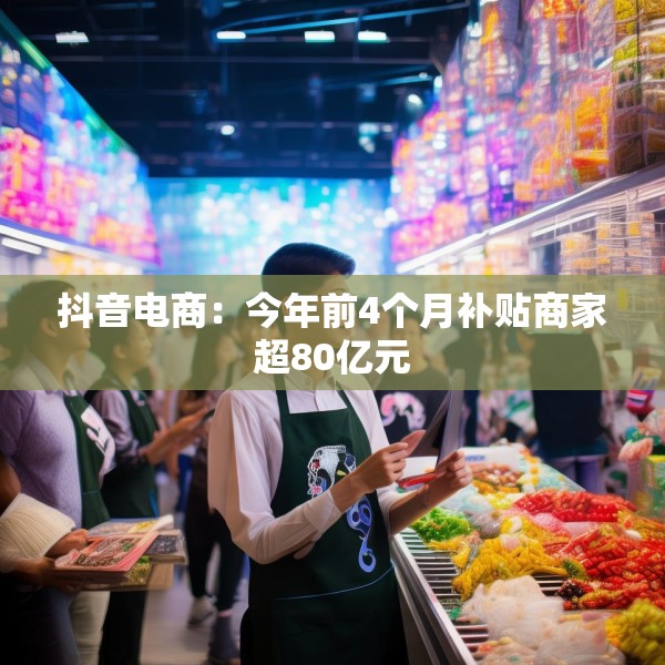抖音电商：今年前4个月补贴商家超80亿元