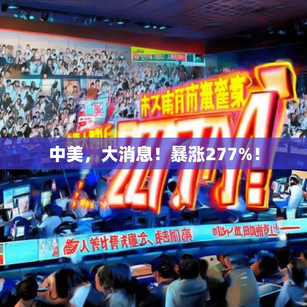 中美，大消息！暴涨277%！