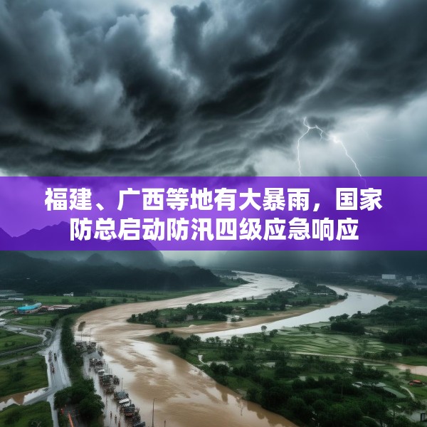 福建、广西等地有大暴雨，国家防总启动防汛四级应急响应