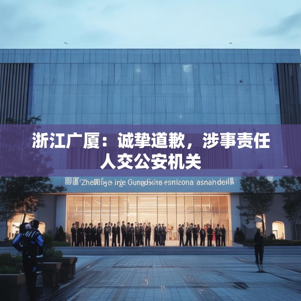 浙江广厦：诚挚道歉，涉事责任人交公安机关