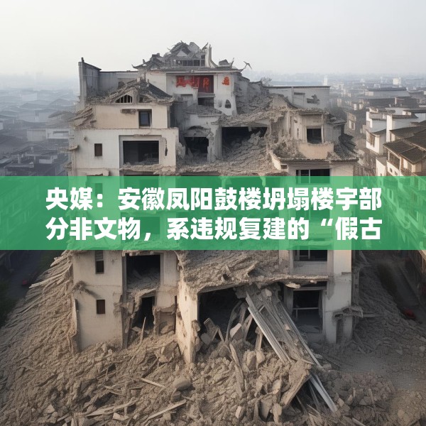 央媒：安徽凤阳鼓楼坍塌楼宇部分非文物，系违规复建的“假古董”