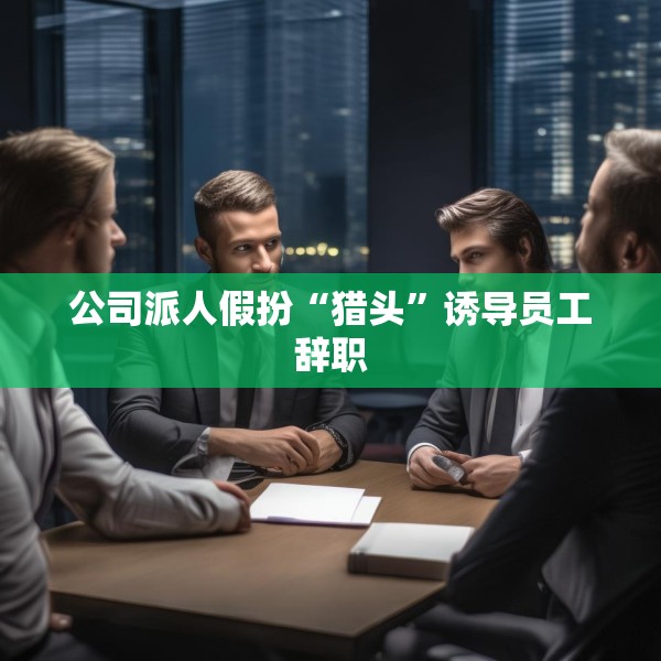 公司派人假扮“猎头”诱导员工辞职