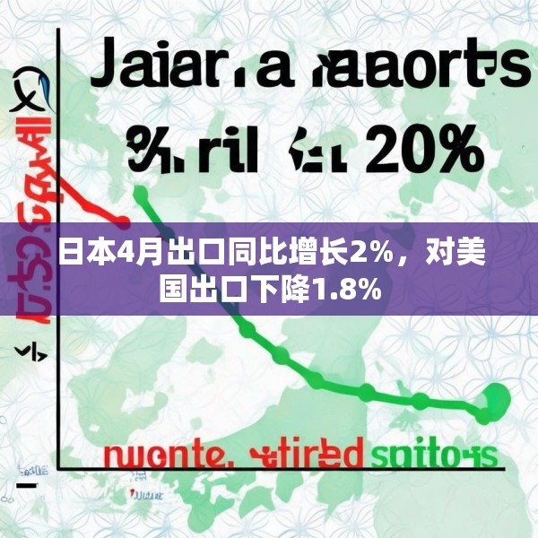 日本4月出口同比增长2%，对美国出口下降1.8%