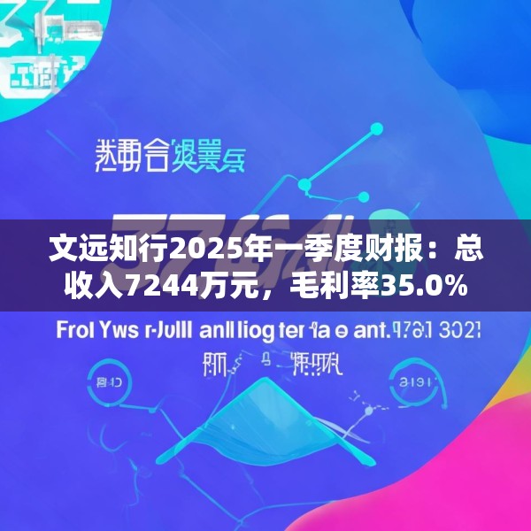 文远知行2025年一季度财报：总收入7244万元，毛利率35.0%