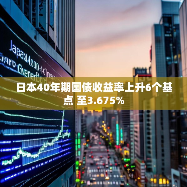 日本40年期国债收益率上升6个基点 至3.675%