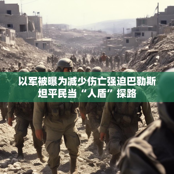 以军被曝为减少伤亡强迫巴勒斯坦平民当“人盾”探路