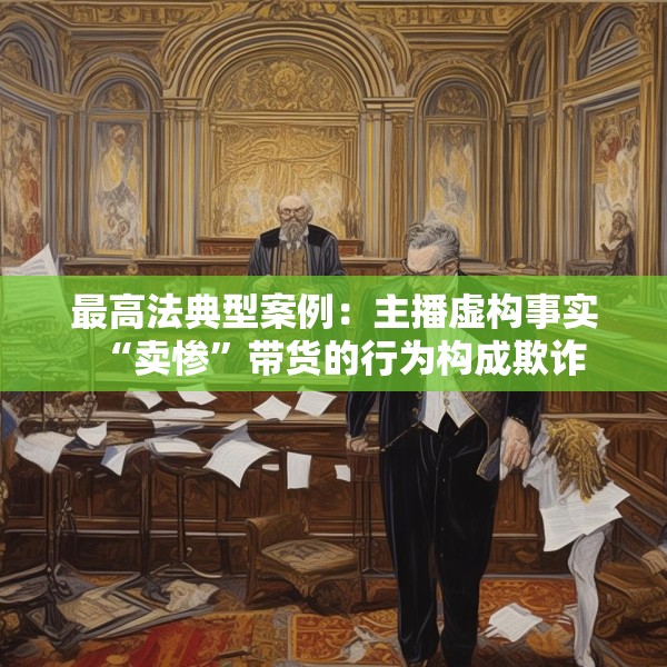 最高法典型案例：主播虚构事实“卖惨”带货的行为构成欺诈