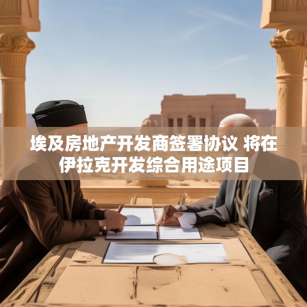 埃及房地产开发商签署协议 将在伊拉克开发综合用途项目