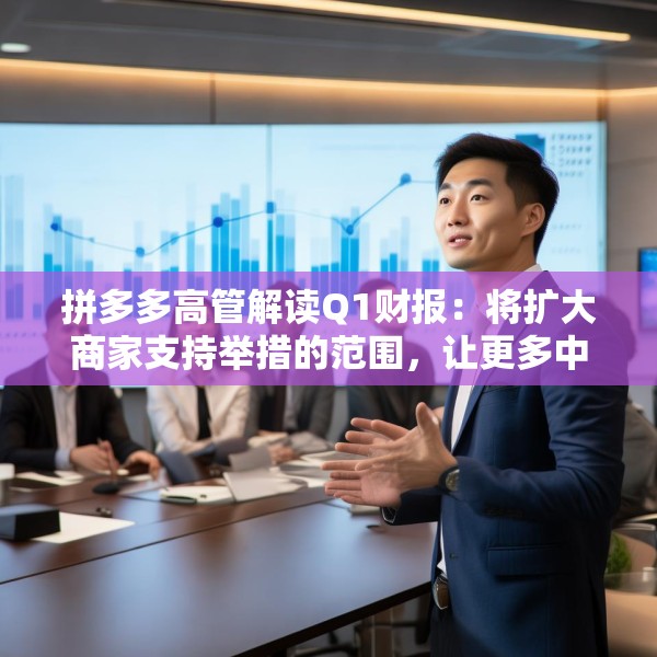 拼多多高管解读Q1财报：将扩大商家支持举措的范围，让更多中小企业受益