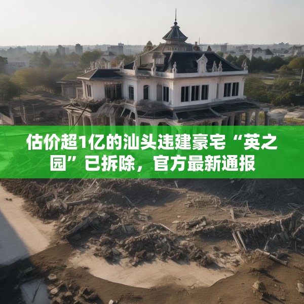 估价超1亿的汕头违建豪宅“英之园”已拆除，官方最新通报