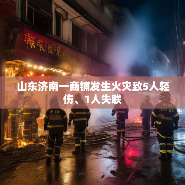 山东济南一商铺发生火灾致5人轻伤、1人失联
