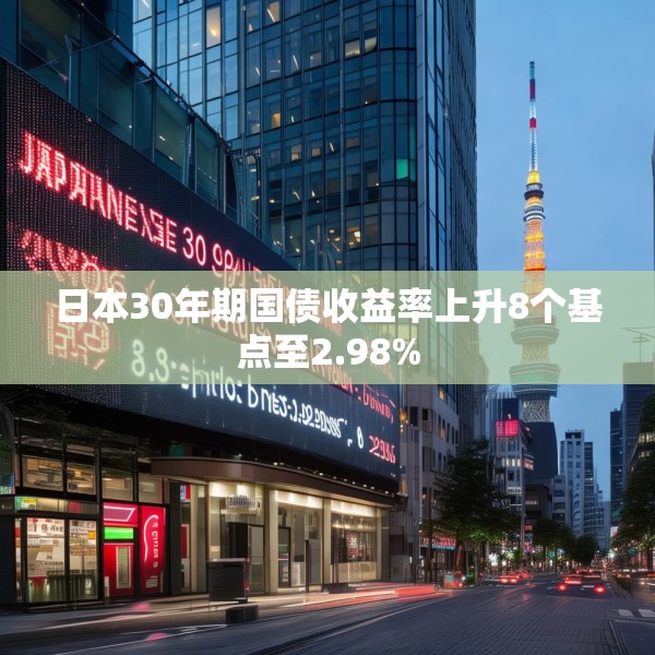 日本30年期国债收益率上升8个基点至2.98%