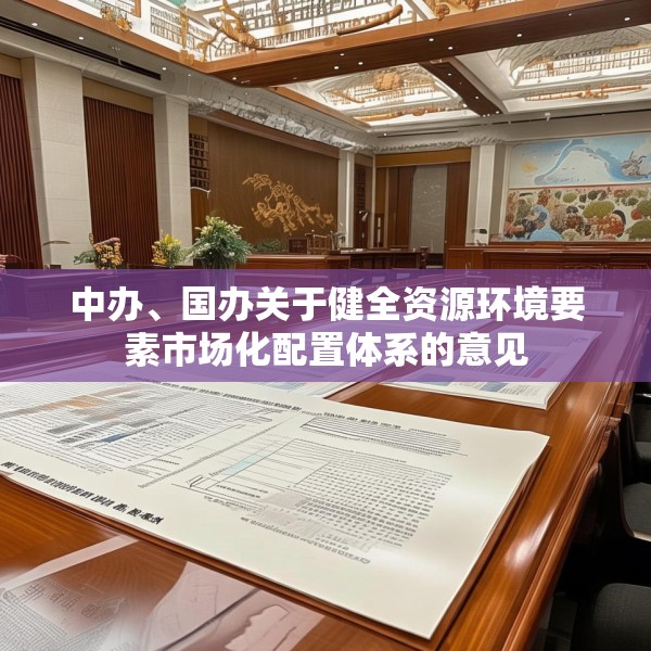 中办、国办关于健全资源环境要素市场化配置体系的意见