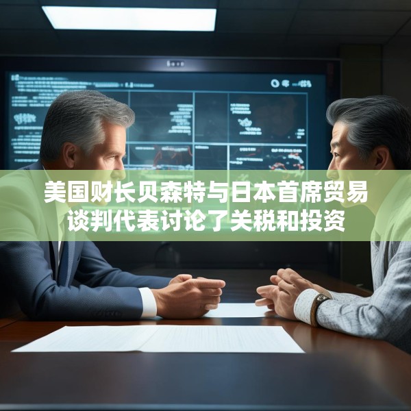 美国财长贝森特与日本首席贸易谈判代表讨论了关税和投资
