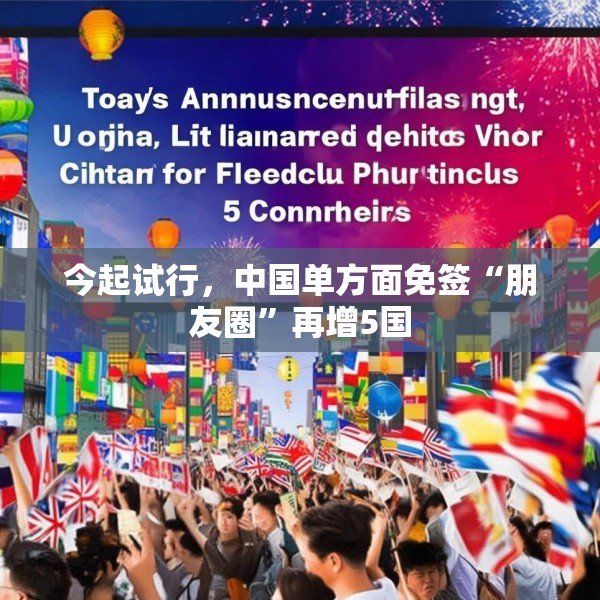 今起试行，中国单方面免签“朋友圈”再增5国
