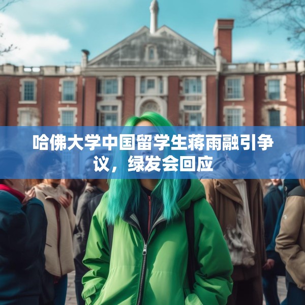 哈佛大学中国留学生蒋雨融引争议，绿发会回应