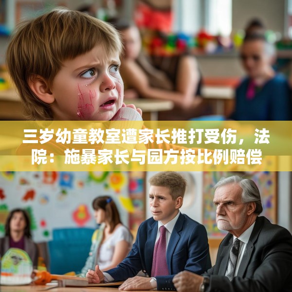 三岁幼童教室遭家长推打受伤，法院：施暴家长与园方按比例赔偿