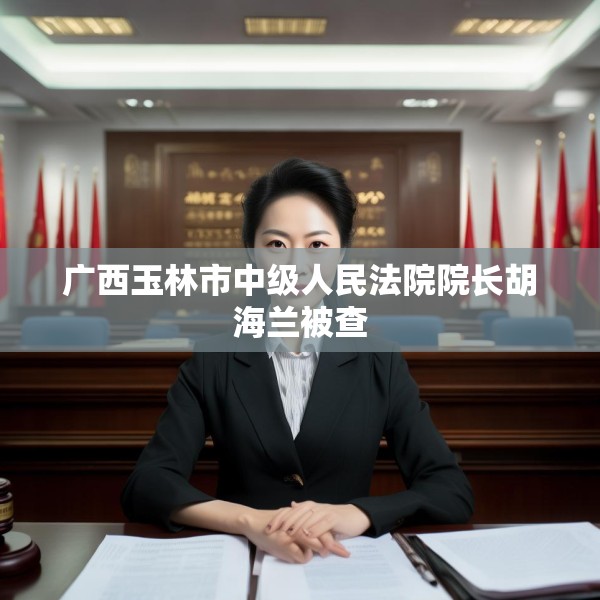 广西玉林市中级人民法院院长胡海兰被查