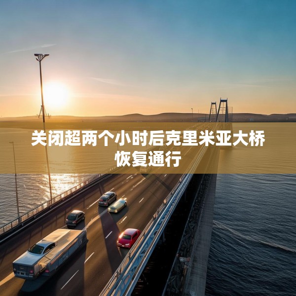关闭超两个小时后克里米亚大桥恢复通行