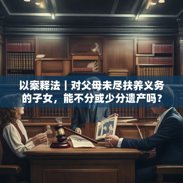 以案释法｜对父母未尽扶养义务的子女，能不分或少分遗产吗？