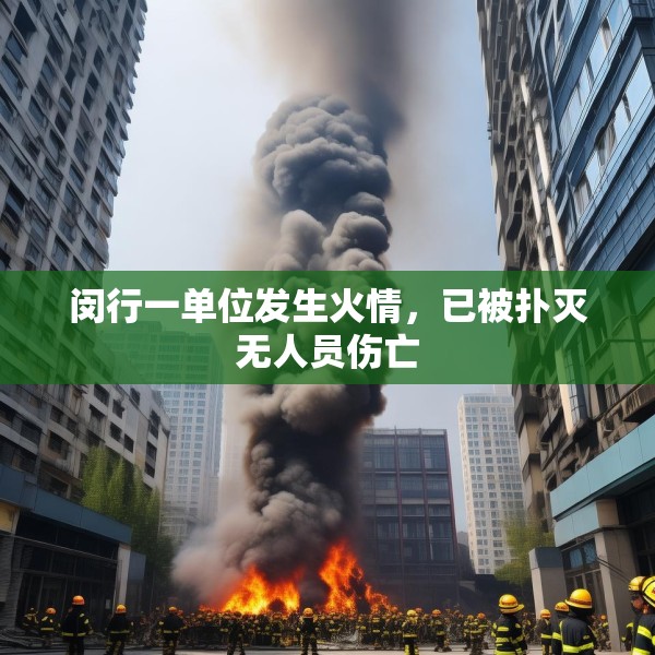 闵行一单位发生火情，已被扑灭无人员伤亡