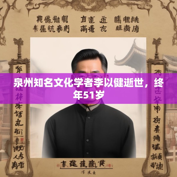 泉州知名文化学者李以健逝世，终年51岁