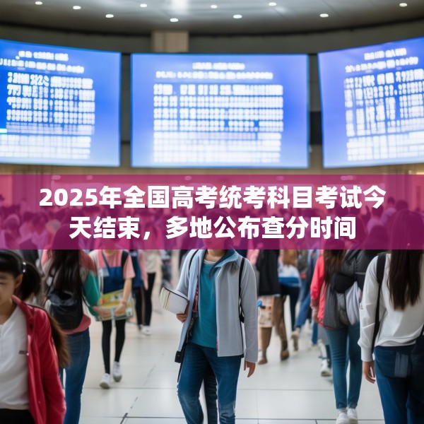 2025年全国高考统考科目考试今天结束，多地公布查分时间