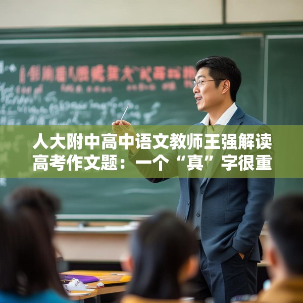 人大附中高中语文教师王强解读高考作文题：一个“真”字很重要