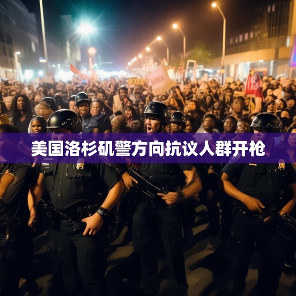 美国洛杉矶警方向抗议人群开枪