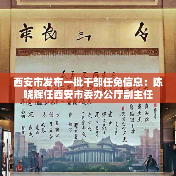 西安市发布一批干部任免信息：陈晓辉任西安市委办公厅副主任