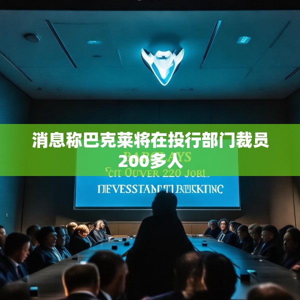 消息称巴克莱将在投行部门裁员200多人