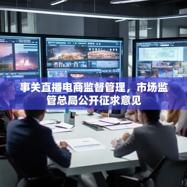 事关直播电商监督管理，市场监管总局公开征求意见