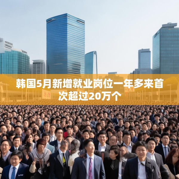 韩国5月新增就业岗位一年多来首次超过20万个