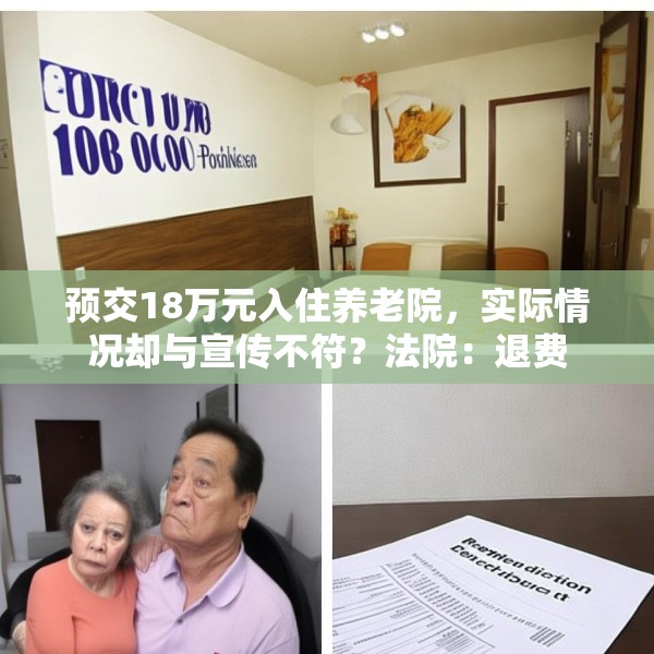 预交18万元入住养老院，实际情况却与宣传不符？法院：退费