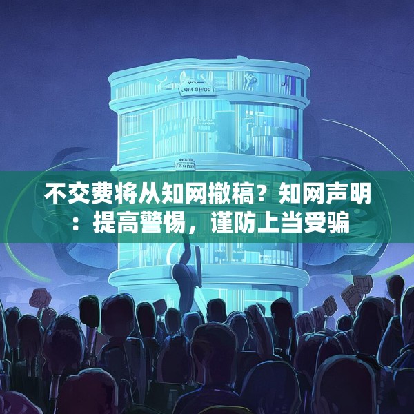 不交费将从知网撤稿？知网声明：提高警惕，谨防上当受骗