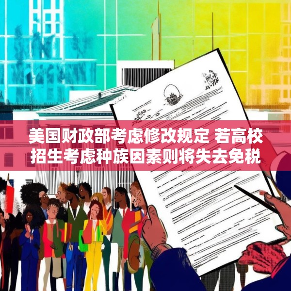 美国财政部考虑修改规定 若高校招生考虑种族因素则将失去免税资格