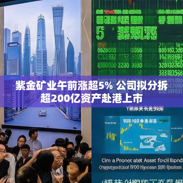 紫金矿业午前涨超5% 公司拟分拆超200亿资产赴港上市