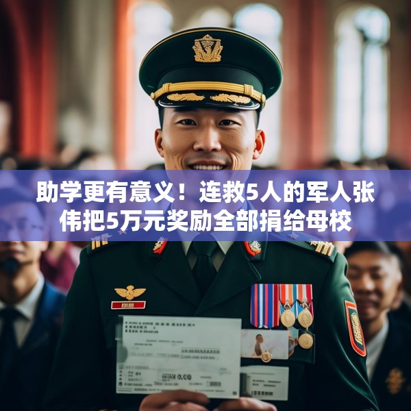 助学更有意义！连救5人的军人张伟把5万元奖励全部捐给母校