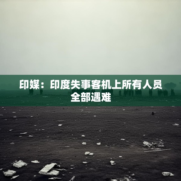 印媒：印度失事客机上所有人员全部遇难