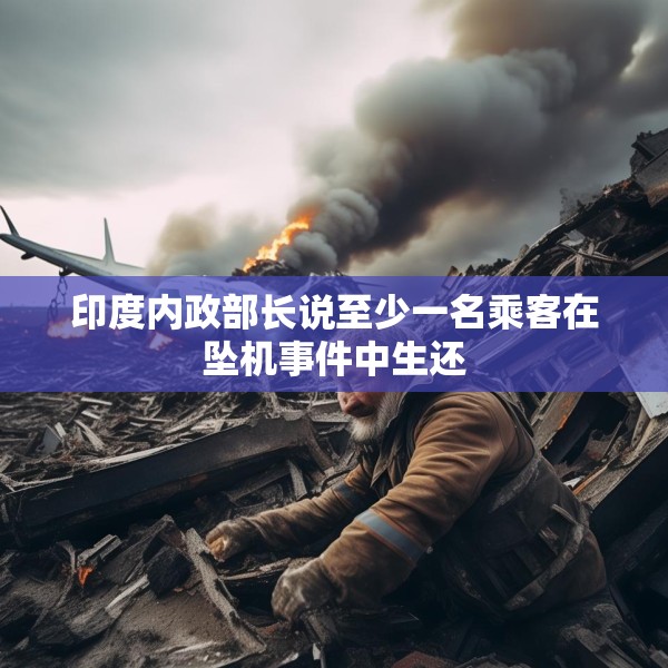 印度内政部长说至少一名乘客在坠机事件中生还
