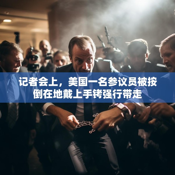 记者会上，美国一名参议员被按倒在地戴上手铐强行带走