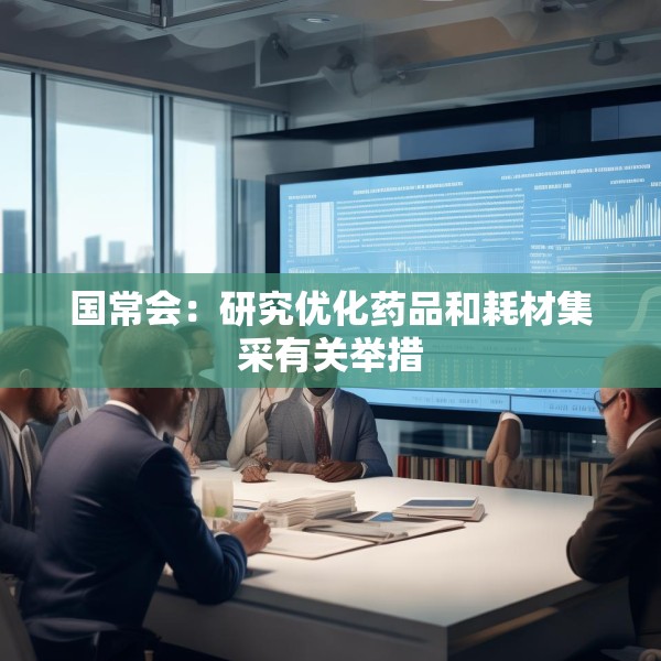 国常会：研究优化药品和耗材集采有关举措
