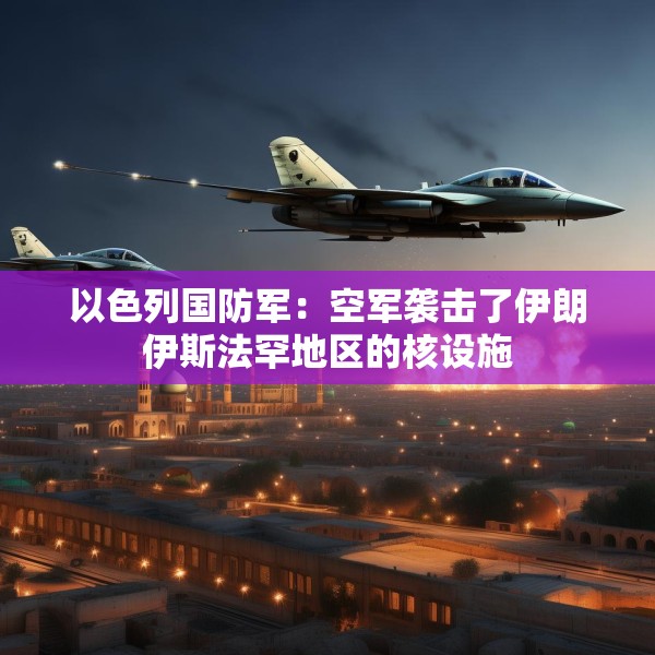 以色列国防军：空军袭击了伊朗伊斯法罕地区的核设施